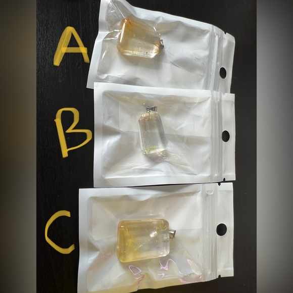 1pc Natural Gold Rutile Quartz Crystal Pendant - Perfect for DIY Necklace Making - Picture 2 of 10